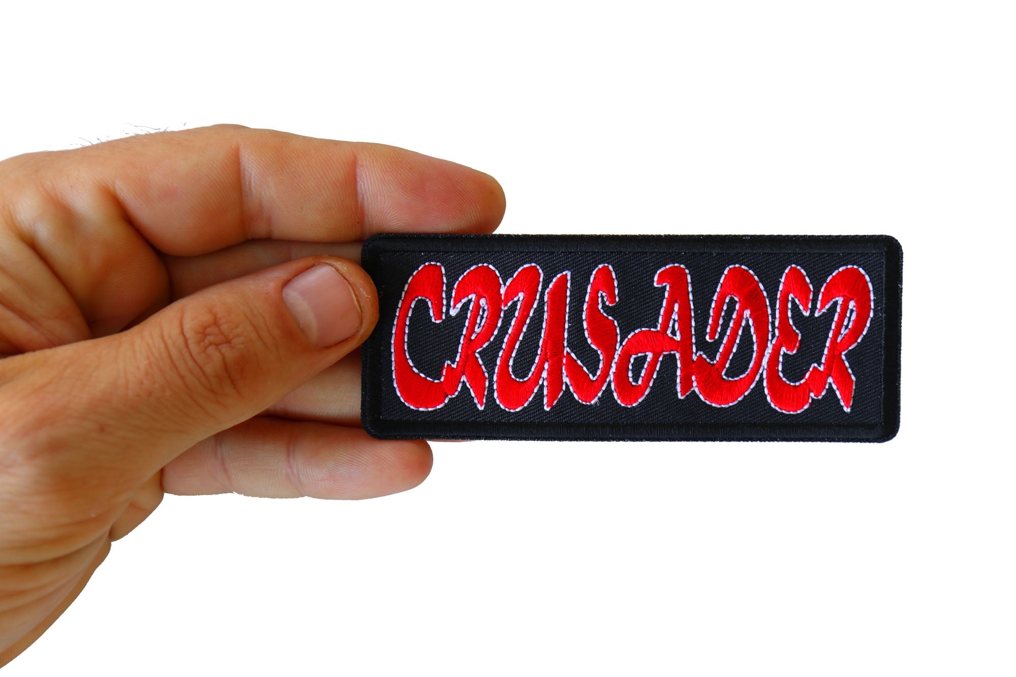 Crusader Patch - A Powerful Faith Design for Apparel and Accessories ( 4 x 2 inches )